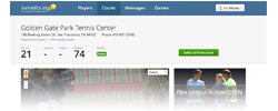 Find a tennis court on Tennis Round