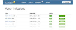 Find matches on Tennis Round